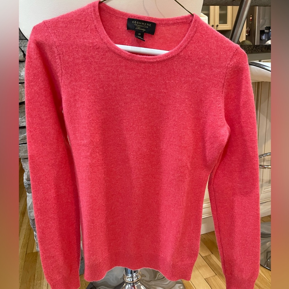 Charter Club Cashmere Sweater Petite Women’s Crewneck Long Sleeve Knit